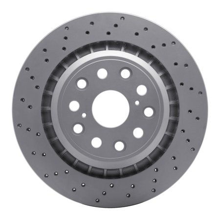 DYNAMIC FRICTION CO Geoperformance Rotor, Fined Turned finish (1.6 RMS), Slotted, SilverGeospec Coated,  820-75021D